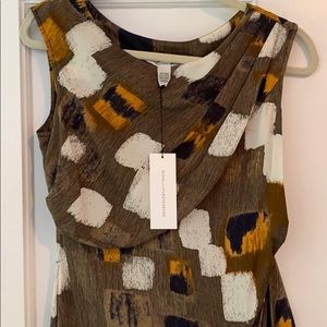NWT DVF- draped shift dress, size 8